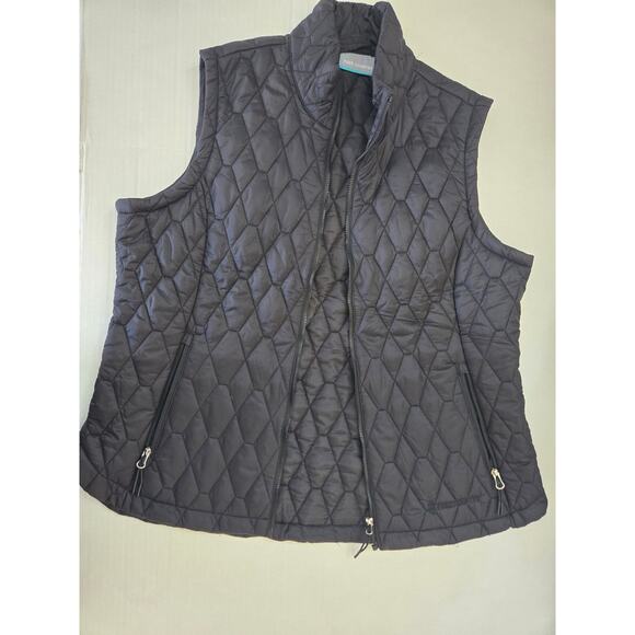 Free Country Women's Zip Up Diamond Quilted Puffer Water Resistant Vest | XL - Picture 1 of 5